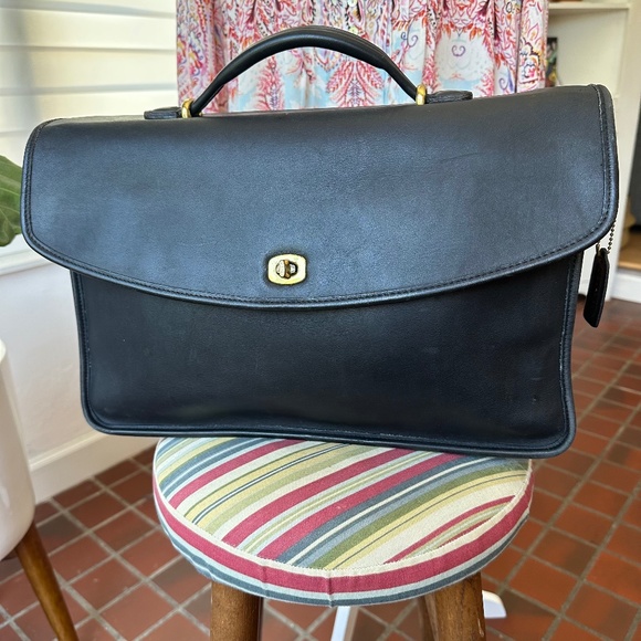 Coach Bags Coach Lexington Black Leather Briefcase Vintage Laptop